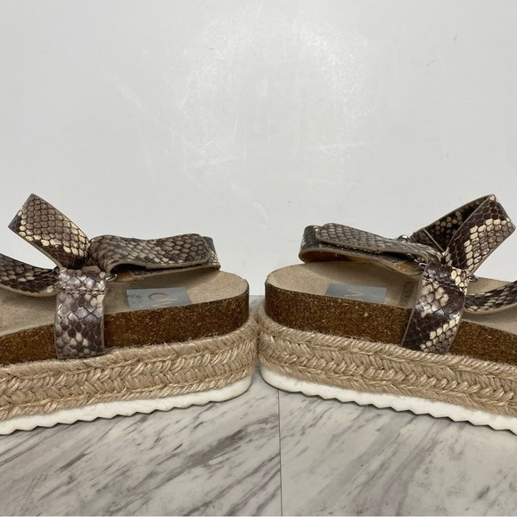 DV Dolce Vita Iman Espadrille Platform Snakeskin Sandal 9 1/2 - Picture 9 of 14